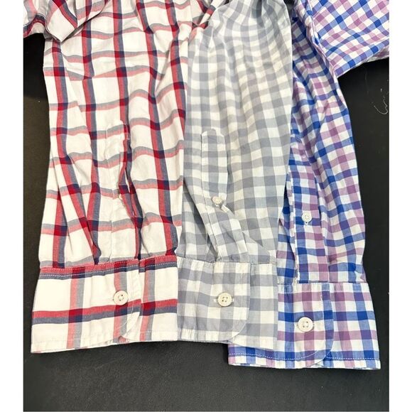 3 J Crew Men’s Button Down Shorts Long Sleeve Cotton Checkered Size XL 44-46 - Picture 2 of 10